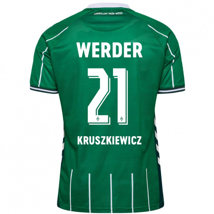 Danxen Damen Jakub Kruszkiewicz #21 Grün Weiß Heimtrikot Trikot 2025/26 T-Shirt Schweiz