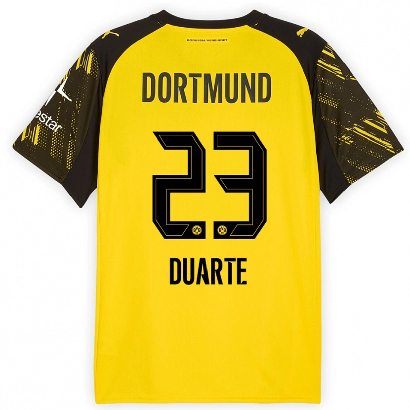Danxen Damen Enzo Duarte #23 Gelb Schwarz Heimtrikot Trikot 2025/26 T-Shirt Schweiz