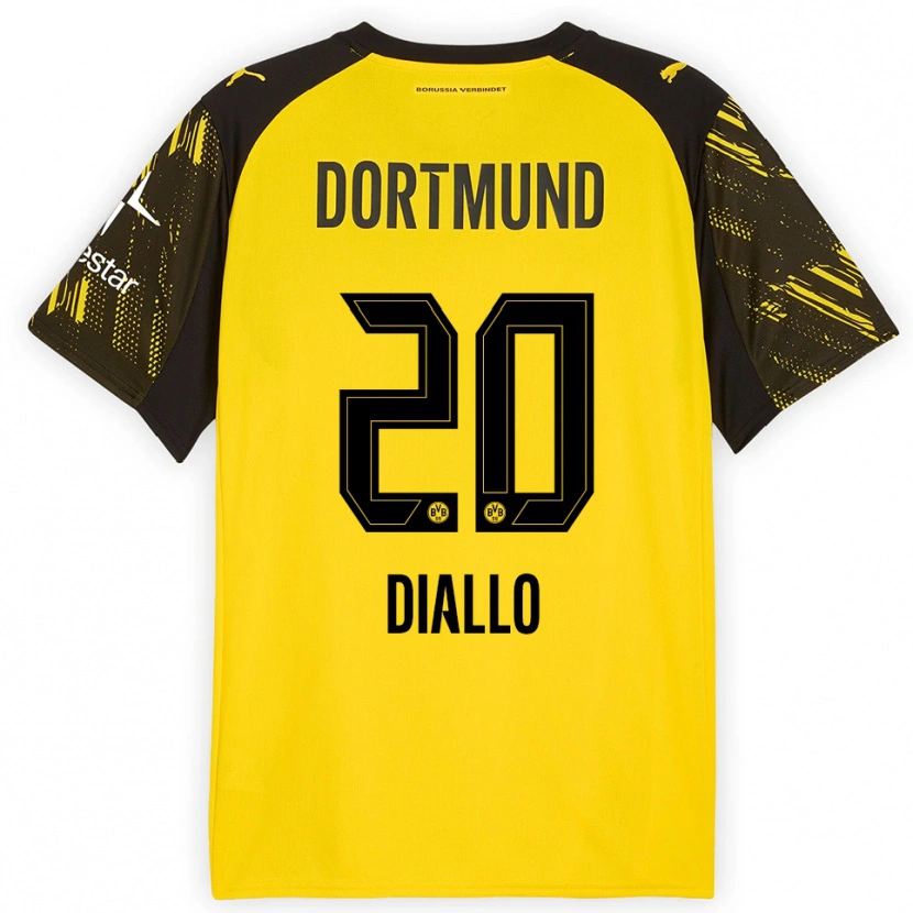 Danxen Damen Ousmane Diallo #20 Gelb Schwarz Heimtrikot Trikot 2025/26 T-Shirt Schweiz