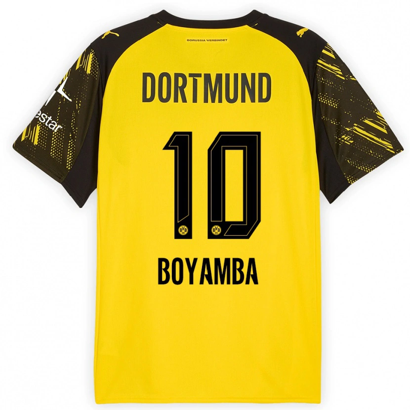Danxen Damen Joseph Boyamba #10 Gelb Schwarz Heimtrikot Trikot 2025/26 T-Shirt Schweiz