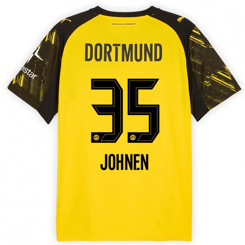 Danxen Damen Marcel Johnen #35 Gelb Schwarz Heimtrikot Trikot 2025/26 T-Shirt Schweiz