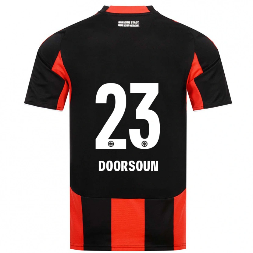 Danxen Damen Sara Doorsoun #23 Schwarz Rot Heimtrikot Trikot 2025/26 T-Shirt Schweiz