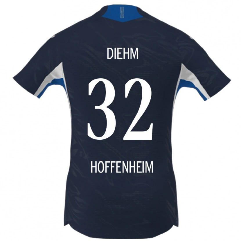 Danxen Damen Vanessa Diehm #32 Marineblau Weiß Heimtrikot Trikot 2025/26 T-Shirt Schweiz