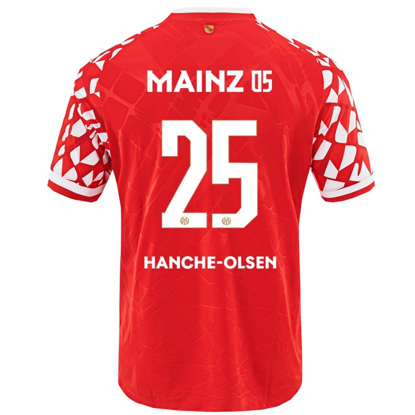 Danxen Damen Andreas Hanche-Olsen #25 Rot Weiß Heimtrikot Trikot 2025/26 T-Shirt Schweiz