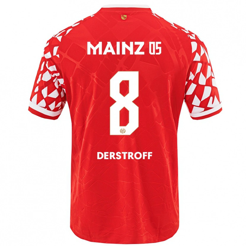 Danxen Damen Julian-Maurice Derstroff #8 Rot Weiß Heimtrikot Trikot 2025/26 T-Shirt Schweiz