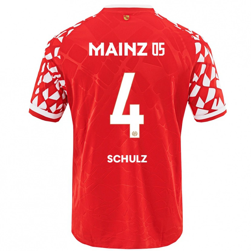 Danxen Damen Philipp Schulz #4 Rot Weiß Heimtrikot Trikot 2025/26 T-Shirt Schweiz