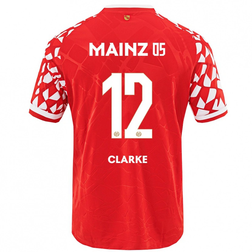 Danxen Damen Sarah Clarke #12 Rot Weiß Heimtrikot Trikot 2025/26 T-Shirt Schweiz