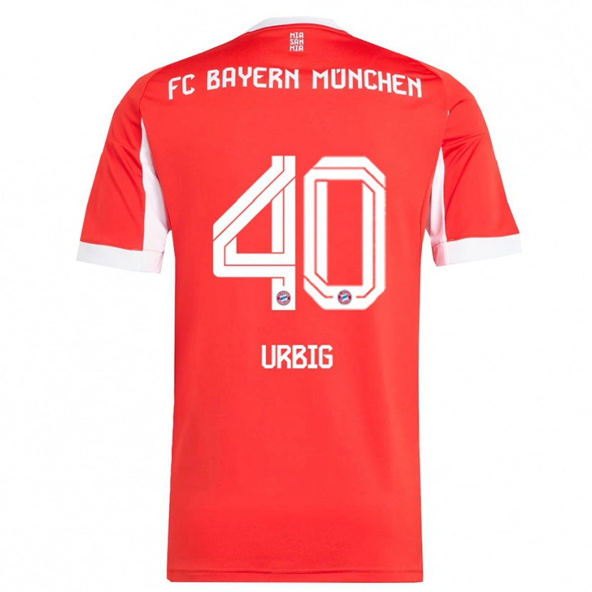 Danxen Damen Jonas Urbig #40 Rot Weiß Heimtrikot Trikot 2025/26 T-Shirt Schweiz