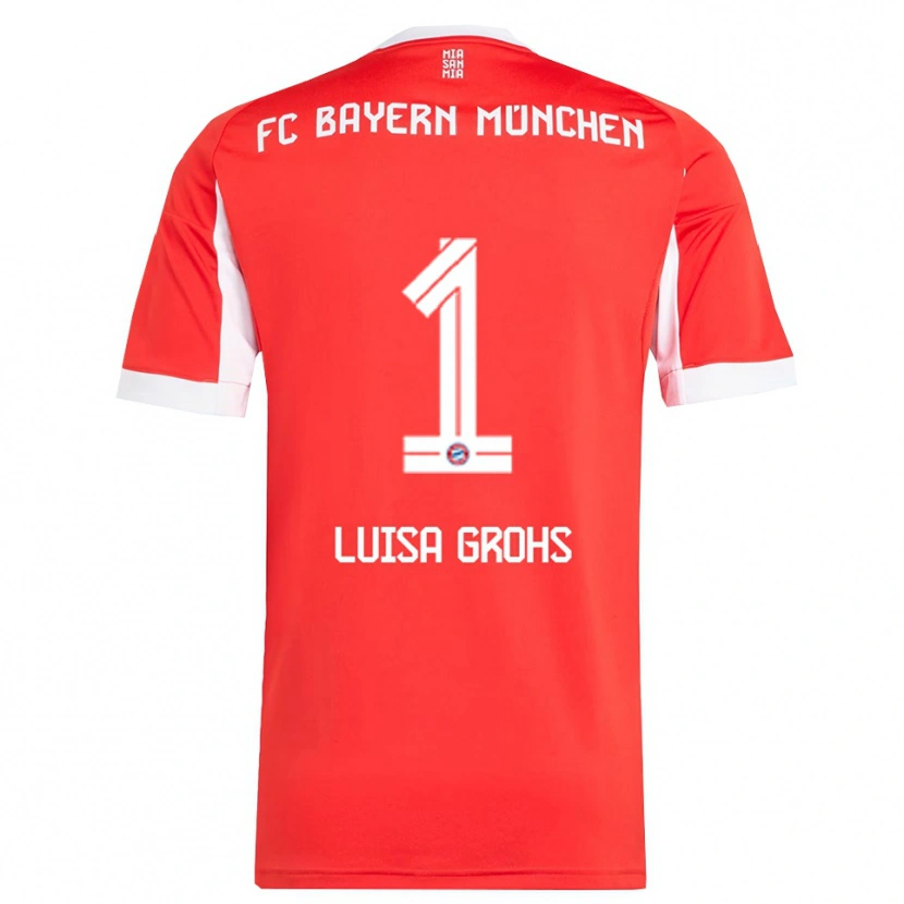 Danxen Damen Maria Luisa Grohs #1 Rot Weiß Heimtrikot Trikot 2025/26 T-Shirt Schweiz