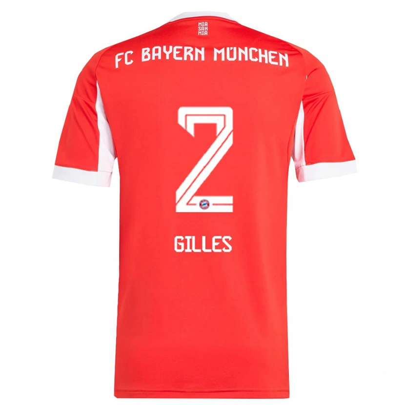 Danxen Damen Vanessa Gilles #2 Rot Weiß Heimtrikot Trikot 2025/26 T-Shirt Schweiz
