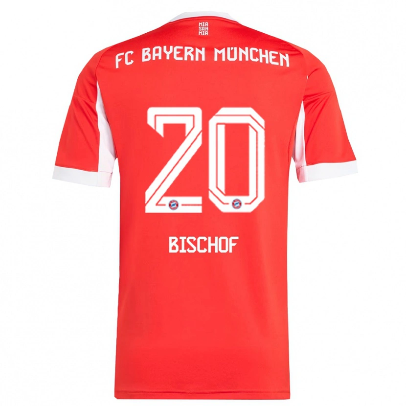 Danxen Damen Tom Bischof #20 Rot Weiß Heimtrikot Trikot 2025/26 T-Shirt Schweiz