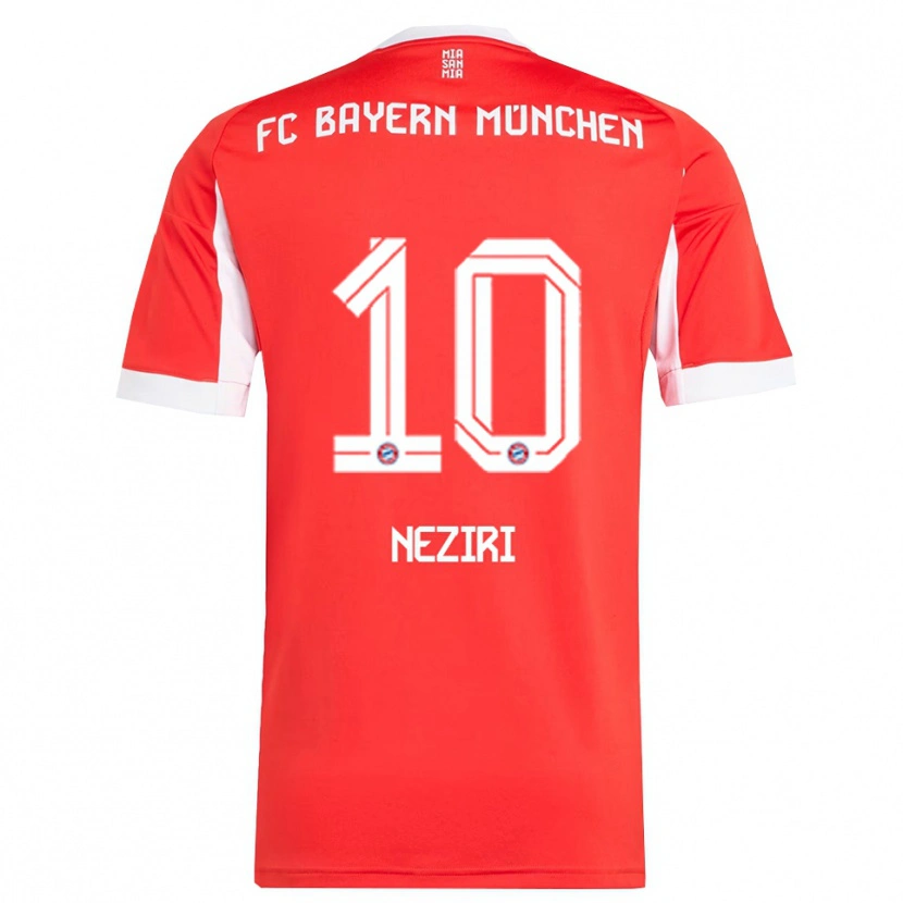 Danxen Damen Behar Neziri #10 Rot Weiß Heimtrikot Trikot 2025/26 T-Shirt Schweiz