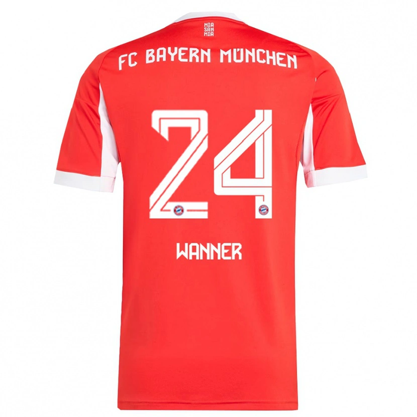 Danxen Damen Paul Wanner #24 Rot Weiß Heimtrikot Trikot 2025/26 T-Shirt Schweiz