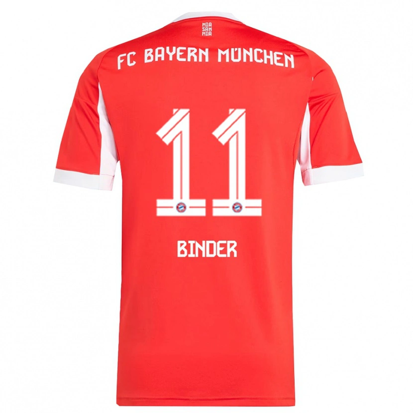 Danxen Damen Tim Binder #11 Rot Weiß Heimtrikot Trikot 2025/26 T-Shirt Schweiz