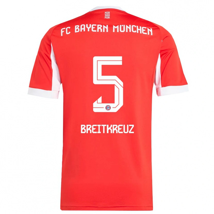 Danxen Damen Steve Breitkreuz #5 Rot Weiß Heimtrikot Trikot 2025/26 T-Shirt Schweiz