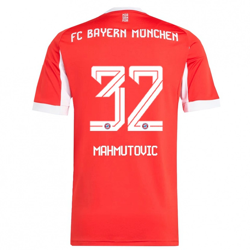 Danxen Damen Ena Mahmutovic #32 Rot Weiß Heimtrikot Trikot 2025/26 T-Shirt Schweiz