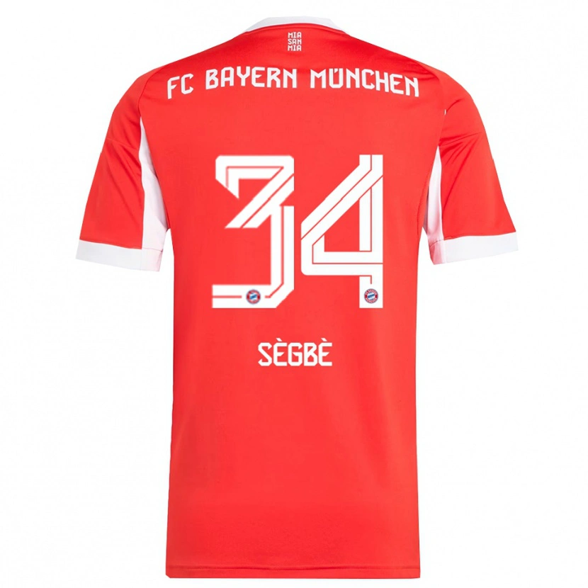 Danxen Damen Désiré Sègbè #34 Rot Weiß Heimtrikot Trikot 2025/26 T-Shirt Schweiz