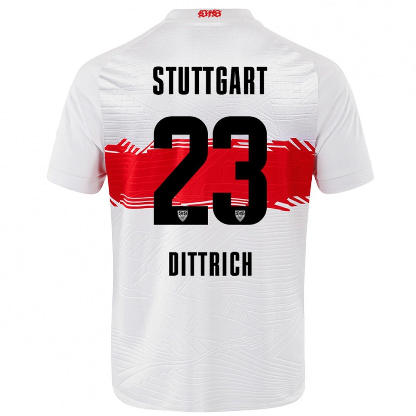 Danxen Damen Robin Dittrich #23 Weiß Rot Heimtrikot Trikot 2025/26 T-Shirt Schweiz
