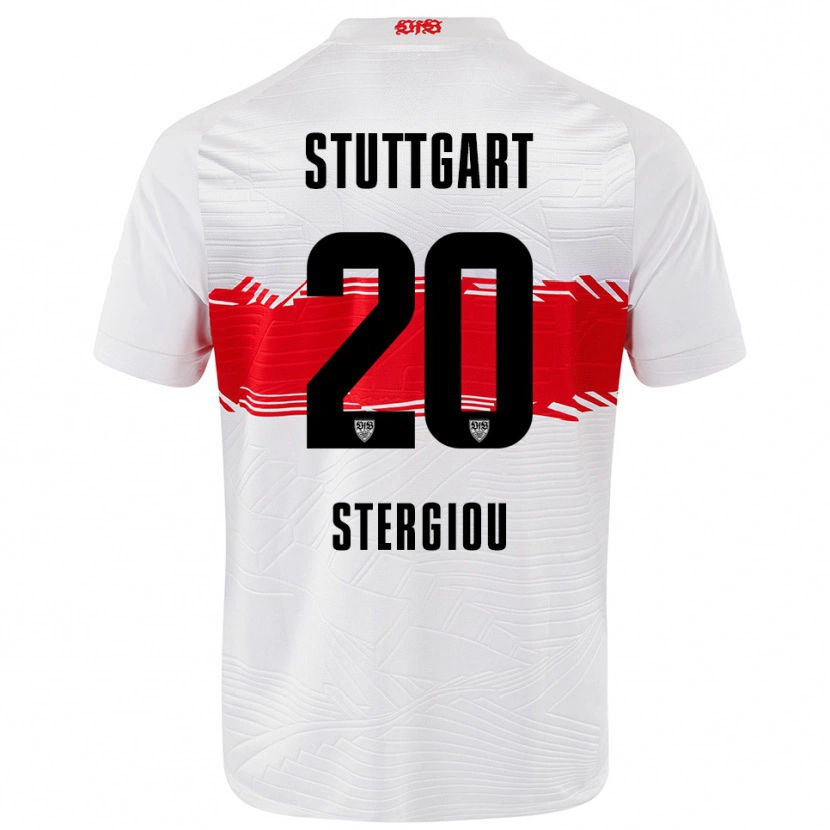 Danxen Damen Leonidas Stergiou #20 Weiß Rot Heimtrikot Trikot 2025/26 T-Shirt Schweiz