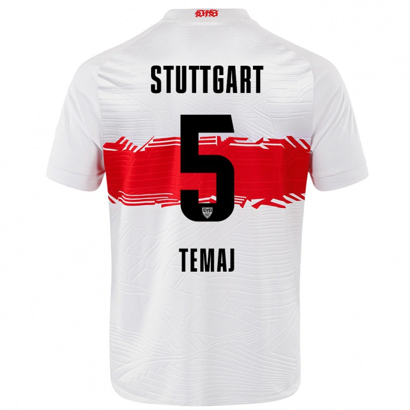 Danxen Damen Laureta Temaj #5 Weiß Rot Heimtrikot Trikot 2025/26 T-Shirt Schweiz