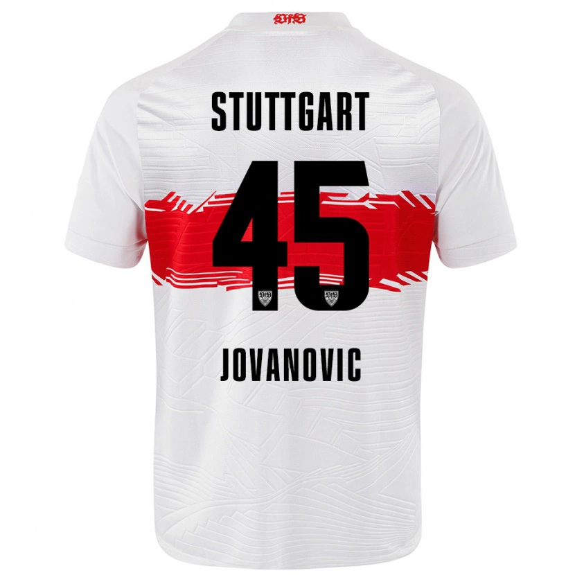 Danxen Damen Lazar Jovanovic #45 Weiß Rot Heimtrikot Trikot 2025/26 T-Shirt Schweiz