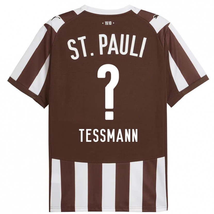 Danxen Damen Niklas Teßmann #0 Kaffee Weiß Heimtrikot Trikot 2025/26 T-Shirt Schweiz