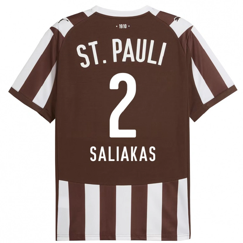 Danxen Damen Manolis Saliakas #2 Kaffee Weiß Heimtrikot Trikot 2025/26 T-Shirt Schweiz