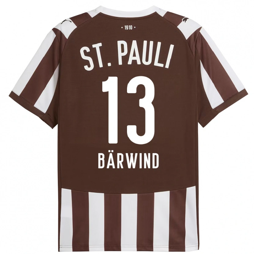 Danxen Damen Jonas Bärwind #13 Kaffee Weiß Heimtrikot Trikot 2025/26 T-Shirt Schweiz