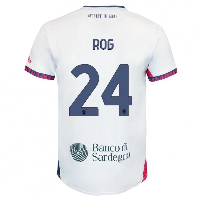 Danxen Damen Marko Rog #24 Weiß Marineblau Rot Auswärtstrikot Trikot 2025/26 T-Shirt Schweiz