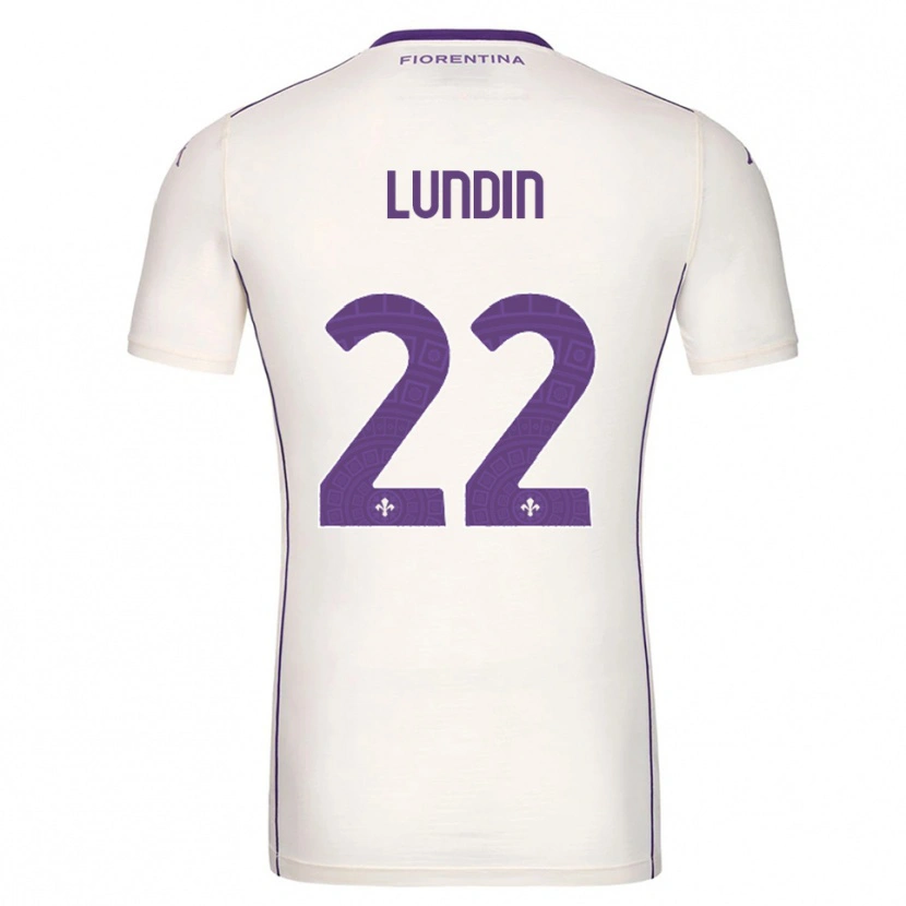 Danxen Damen Karin Lundin #22 Weiß Lila Rot Auswärtstrikot Trikot 2025/26 T-Shirt Schweiz