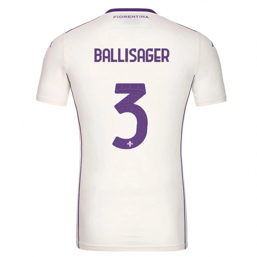 Danxen Damen Stine Ballisager Pedersen #3 Weiß Lila Rot Auswärtstrikot Trikot 2025/26 T-Shirt Schweiz