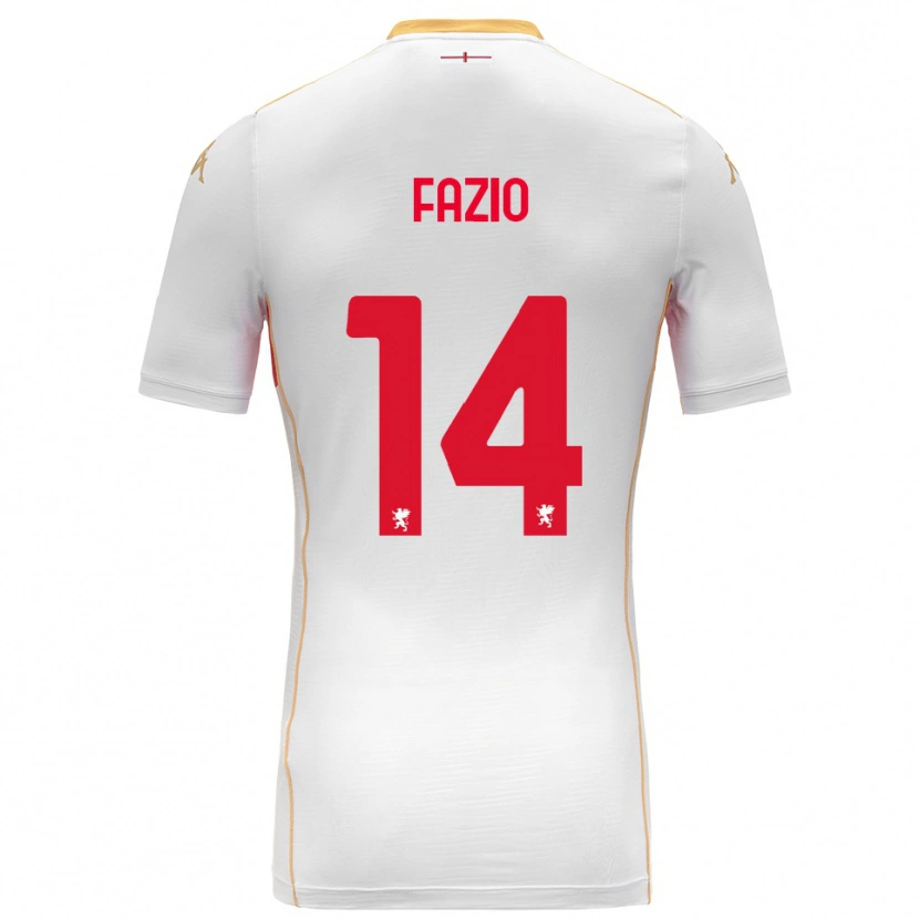 Danxen Damen Tommaso Fazio #14 Weiß Rot Auswärtstrikot Trikot 2025/26 T-Shirt Schweiz