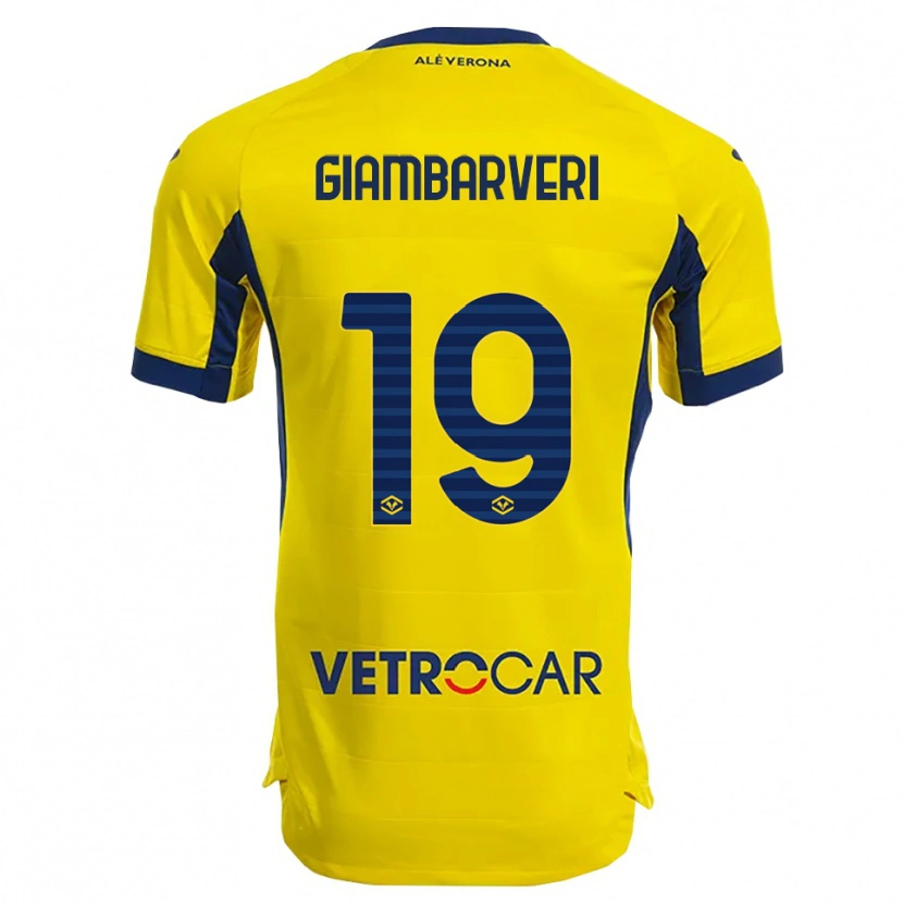 Danxen Damen Mattia Giambarveri #19 Gelb Marineblau Auswärtstrikot Trikot 2025/26 T-Shirt Schweiz