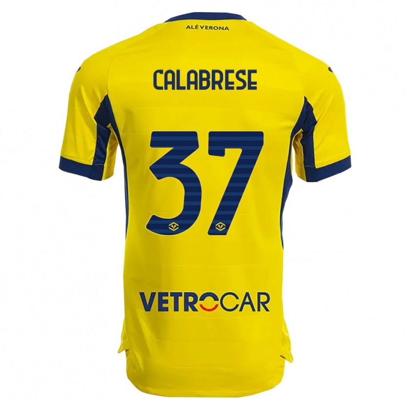 Danxen Damen Nicolò Calabrese #37 Gelb Marineblau Auswärtstrikot Trikot 2025/26 T-Shirt Schweiz