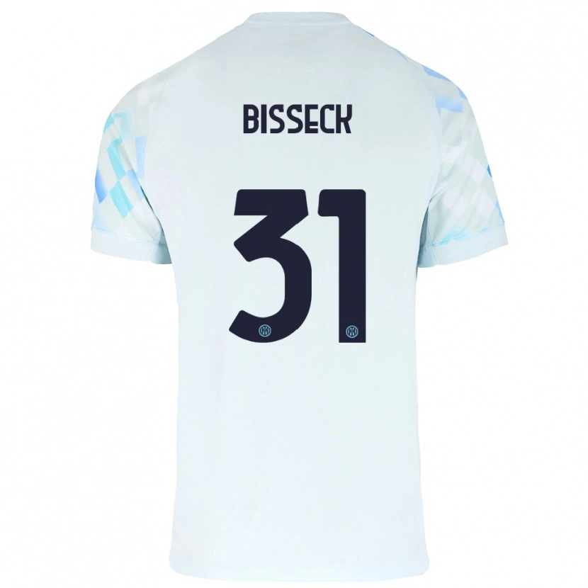 Danxen Damen Yann Bisseck #31 Weiß Blau Auswärtstrikot Trikot 2025/26 T-Shirt Schweiz