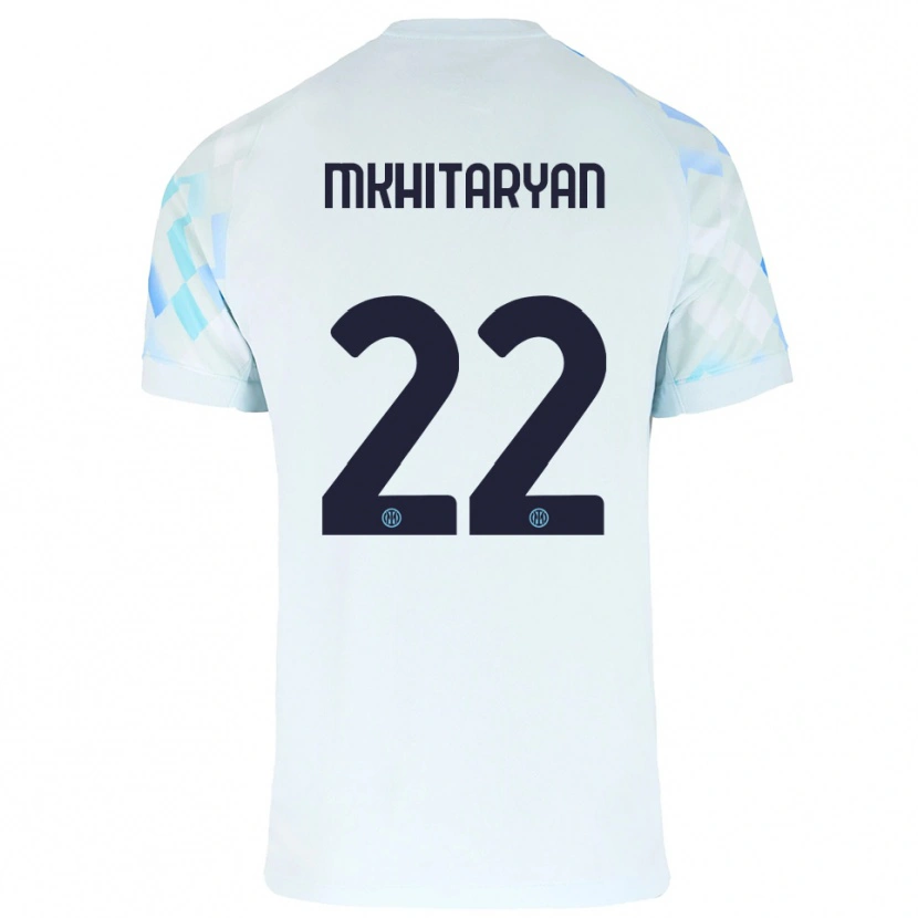 Danxen Damen Henrikh Mkhitaryan #22 Weiß Blau Auswärtstrikot Trikot 2025/26 T-Shirt Schweiz