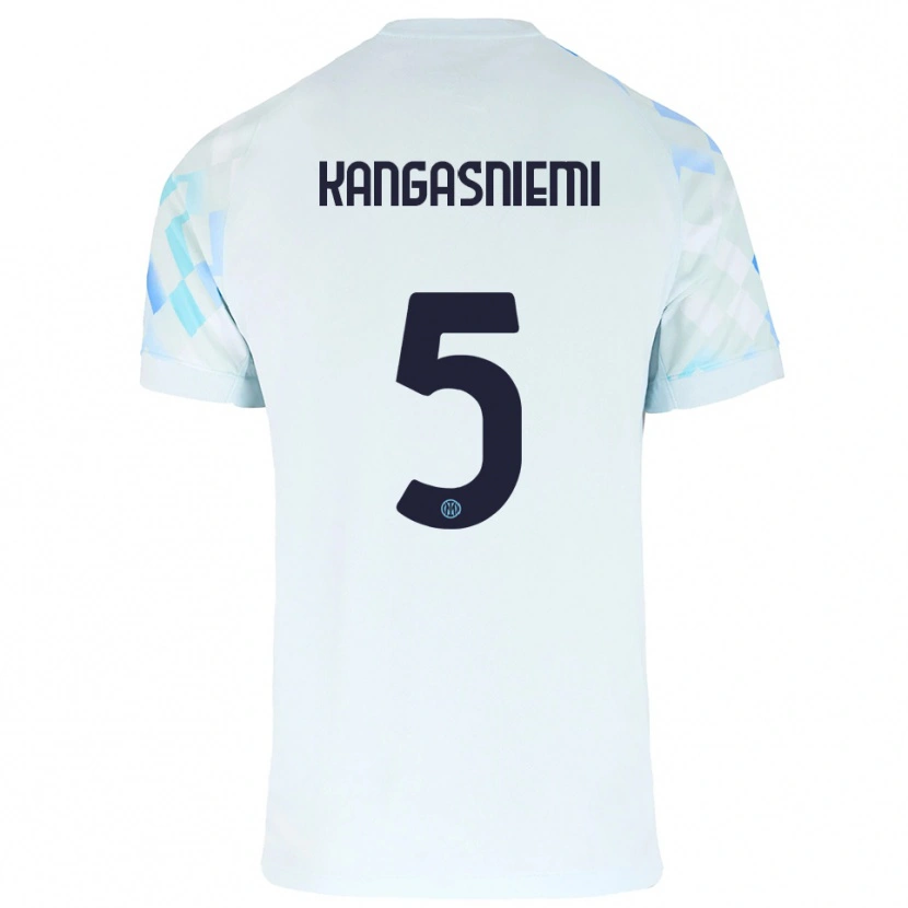 Danxen Damen Ilari Kangasniemi #5 Weiß Blau Auswärtstrikot Trikot 2025/26 T-Shirt Schweiz