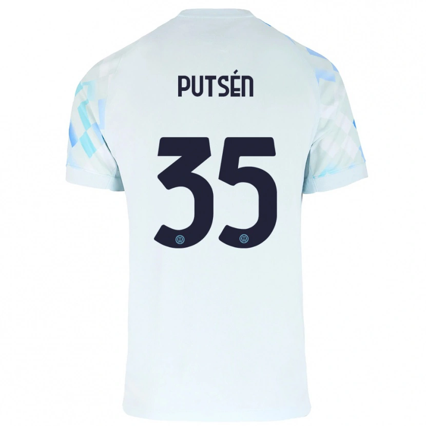 Danxen Damen Dino Putsén #35 Weiß Blau Auswärtstrikot Trikot 2025/26 T-Shirt Schweiz