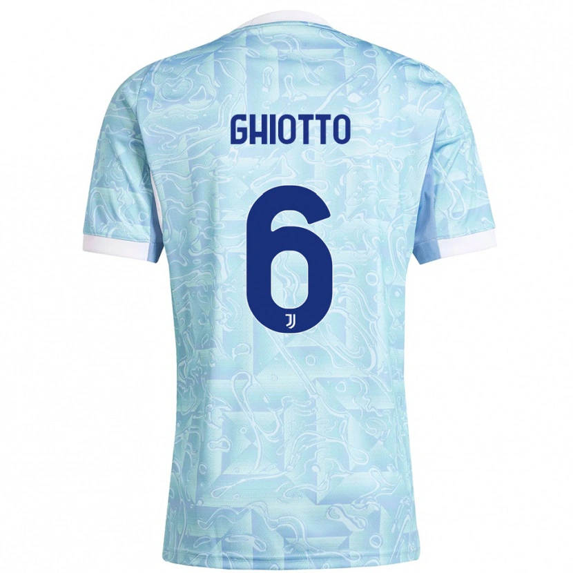 Danxen Damen Alessandro Ghiotto #6 Himmelblau Gelb Auswärtstrikot Trikot 2025/26 T-Shirt Schweiz