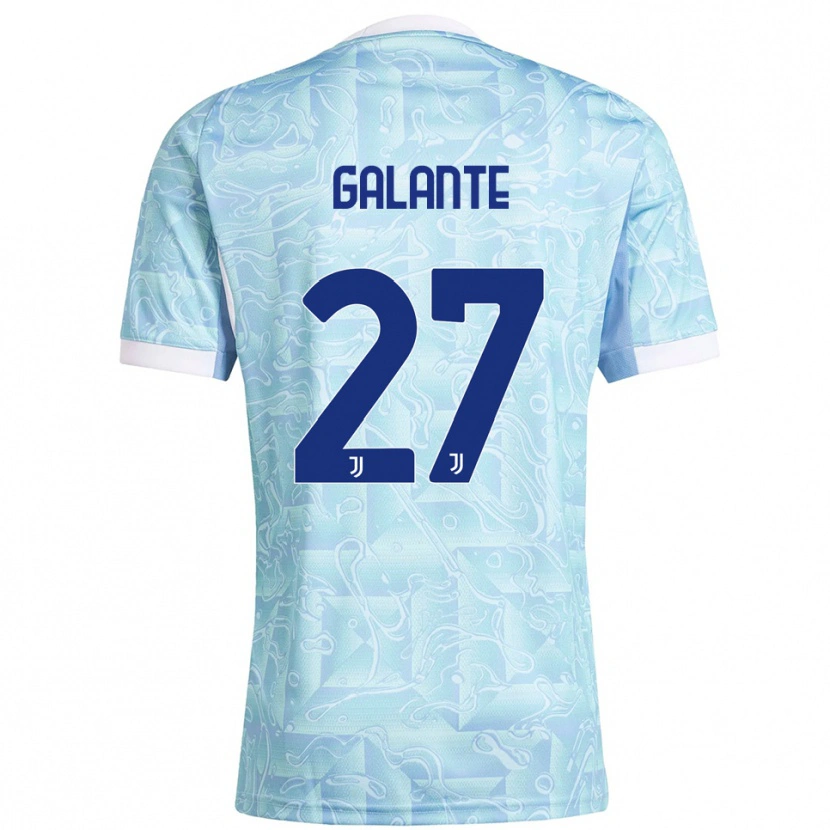 Danxen Damen Tommaso Galante #27 Himmelblau Gelb Auswärtstrikot Trikot 2025/26 T-Shirt Schweiz