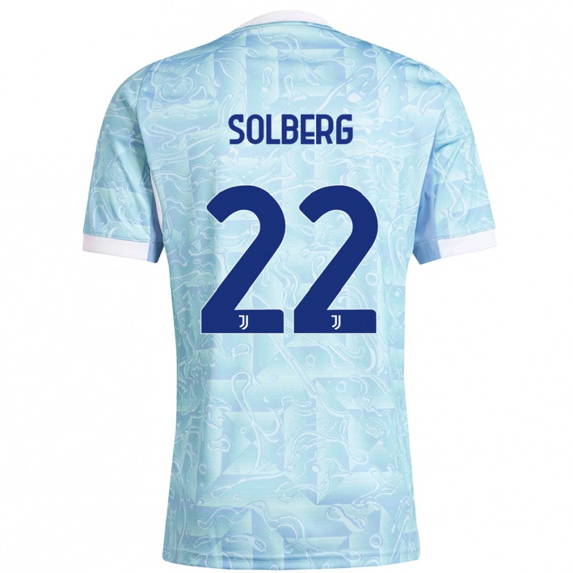 Danxen Damen Elias Solberg #22 Himmelblau Gelb Auswärtstrikot Trikot 2025/26 T-Shirt Schweiz