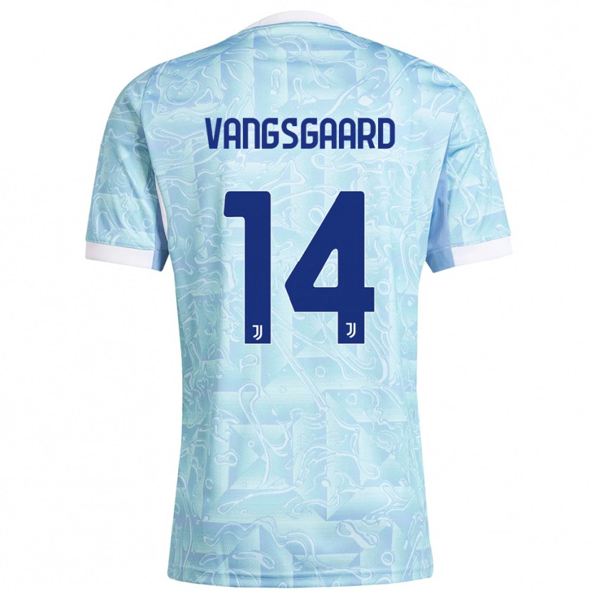 Danxen Damen Amalie Jørgensen Vangsgaard #14 Himmelblau Gelb Auswärtstrikot Trikot 2025/26 T-Shirt Schweiz
