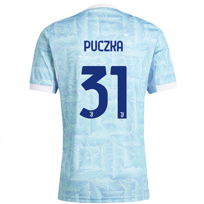 Danxen Damen David Puczka #31 Himmelblau Gelb Auswärtstrikot Trikot 2025/26 T-Shirt Schweiz