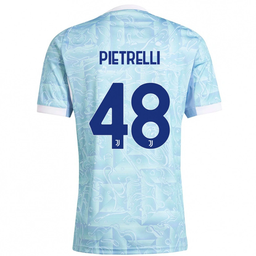 Danxen Damen Alessandro Pietrelli #48 Himmelblau Gelb Auswärtstrikot Trikot 2025/26 T-Shirt Schweiz
