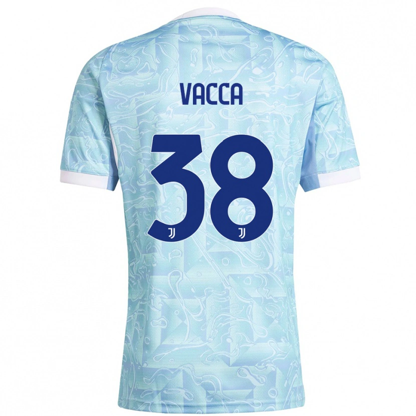 Danxen Damen Alessio Vacca #38 Himmelblau Gelb Auswärtstrikot Trikot 2025/26 T-Shirt Schweiz