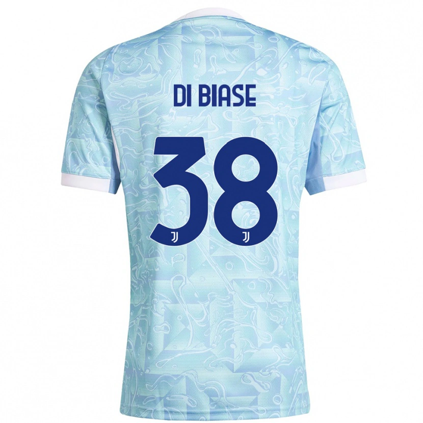 Danxen Damen Gianmarco Di Biase #38 Himmelblau Gelb Auswärtstrikot Trikot 2025/26 T-Shirt Schweiz