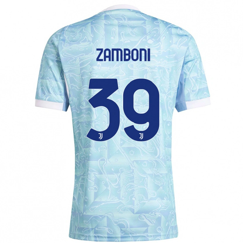 Danxen Damen Marta Zamboni #39 Himmelblau Gelb Auswärtstrikot Trikot 2025/26 T-Shirt Schweiz