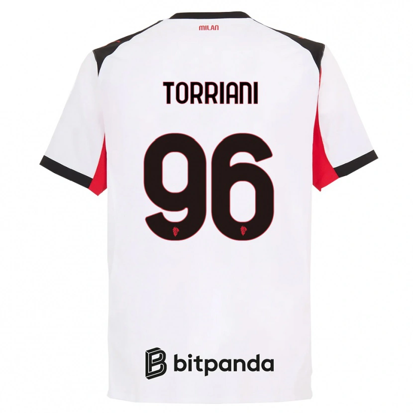 Danxen Damen Lorenzo Torriani #96 Weiß Schwarz Auswärtstrikot Trikot 2025/26 T-Shirt Schweiz