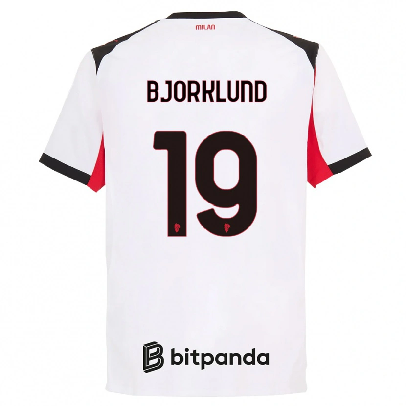 Danxen Damen Lukas Bjorklund #19 Weiß Schwarz Auswärtstrikot Trikot 2025/26 T-Shirt Schweiz