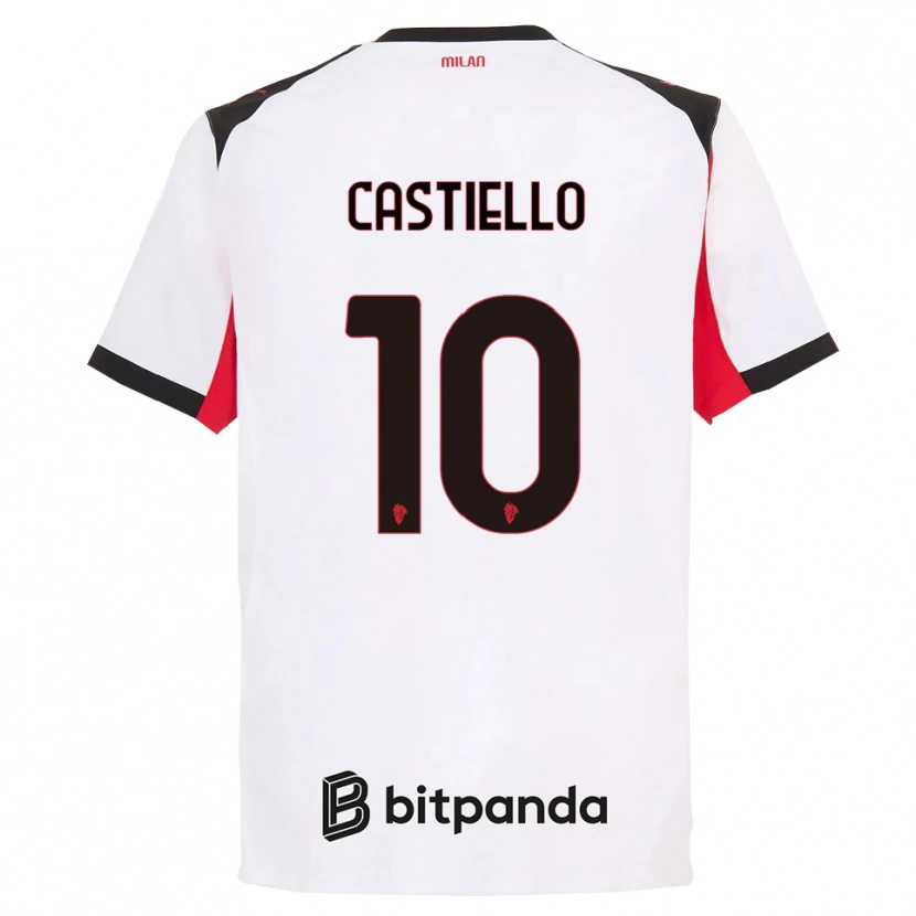 Danxen Damen Alex Castiello #10 Weiß Schwarz Auswärtstrikot Trikot 2025/26 T-Shirt Schweiz